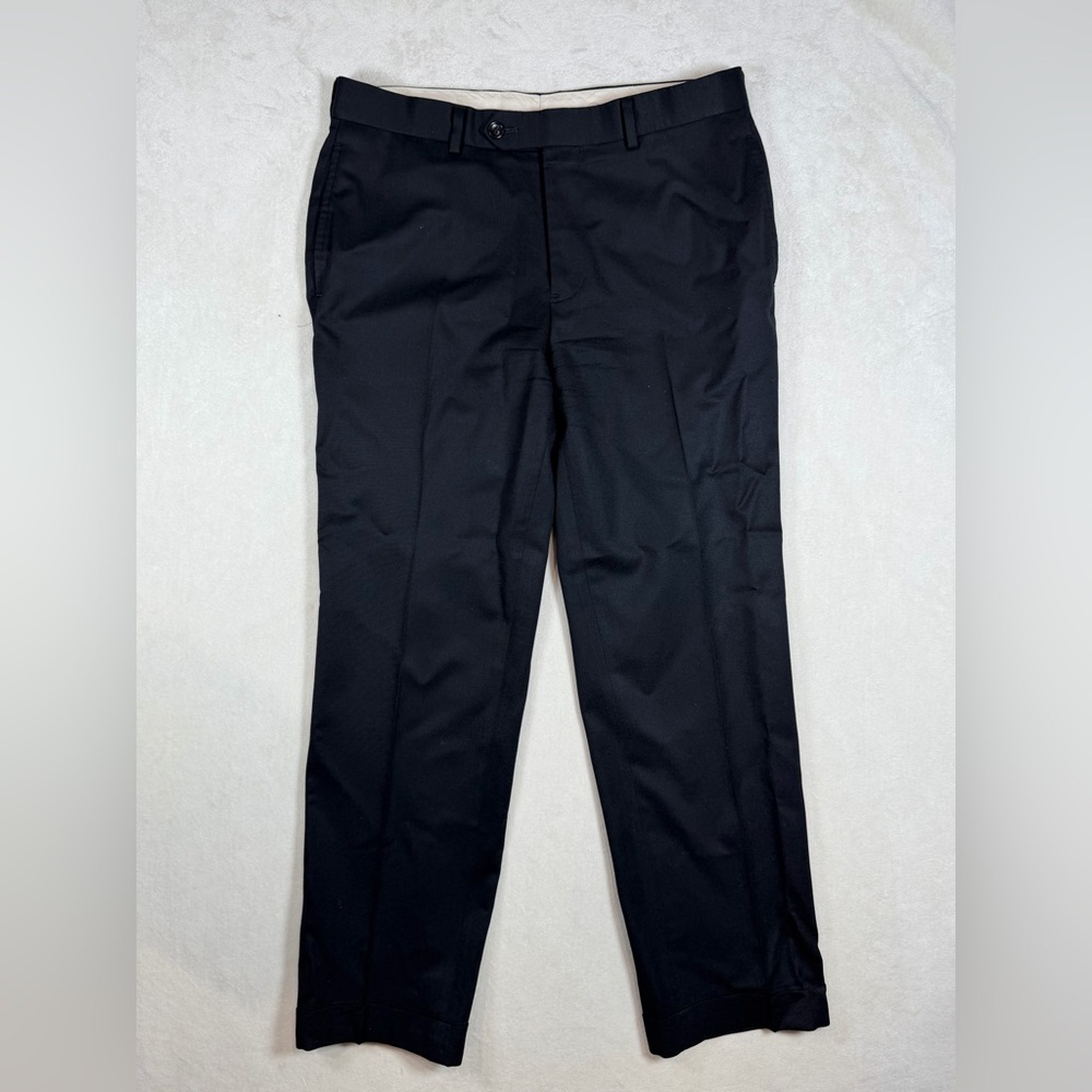 Brooks Brothers 33W Madison Men's Elegant Black Dress Pants